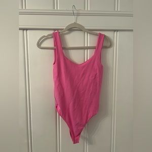 Free people hot pink bodysuit